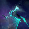 The default skin of Winter Wyvern, shown for comparison with the Defender of the Brumal Crest set. This highlights the complete avian redesign into a ghostly, feathered creature with a striking blend of icy blues, purples, and teals.