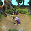 A gameplay screenshot of Witch Doctor's default model in Dota 2. This serves as a baseline to contrast with the detailed ghoulish pirate regalia and unique ship's mast weapon from the Spoils of the Vodou Rover cosmetic set.