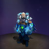 Dota 2 Immortal item, Immortal Pantheon, gives Zeus majestic silver and blue pauldrons that house crackling orbs of pure lightning.