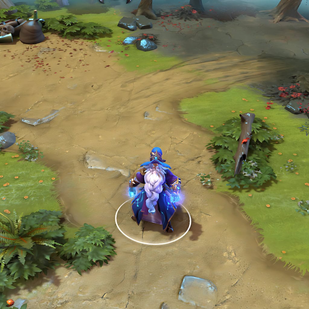 Zeus shown in-game wearing the Photonic Father set. The deep indigo constellation robes, stargazer's hood, and hands crackling with brilliant blue photonic energy and particle effects are clearly visible, showcasing the set's full impact and turning spells into miniature supernovas.