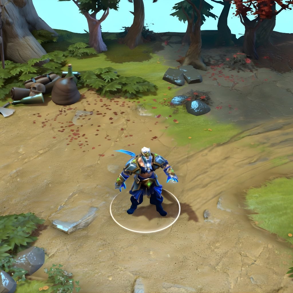 Zeus in-game wearing the Wartorn Heavens set from The International 2016 Collector's Cache. The ornate gold and silver platemail, full-face helmet, stylized beard, and hands surging with blue lightning are clearly visible, showcasing its regal and powerful impact.