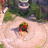 Dota 2 map with the beautiful Spring weather effect, showing delicate cherry blossom petals and a hero.