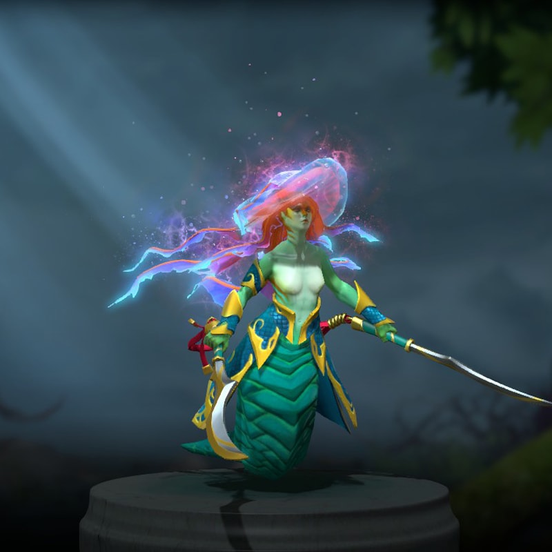 The Bell of Meranthia - Naga Siren Aghanim's Labyrinth 2021 Immortal in-game cosmetics Collector's Cache Gift Shop 