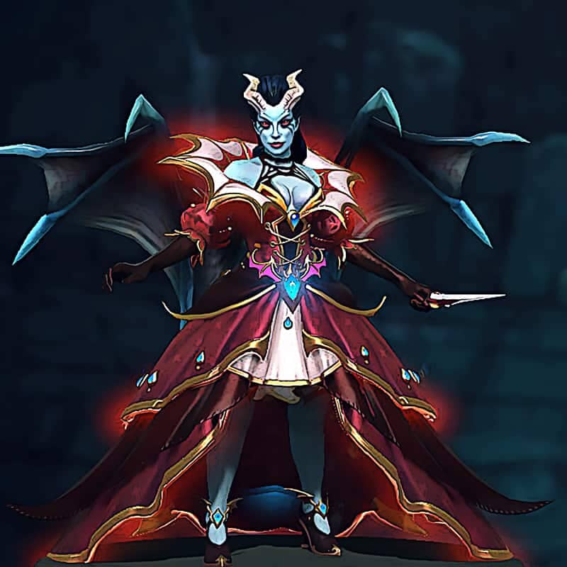 queen of pain bloodfeather finery Dota 2 in-game cosmetics preview Collector's Cache Gift Shop
